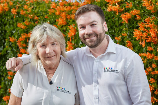 Picture of Marilyn (left) & Chris (right) Pearce, co-founders of Occupational Therapy Services Group