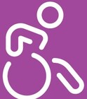 Wheelchair user icon logo