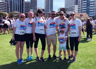 Picture of some of the OTSG team at the colour run